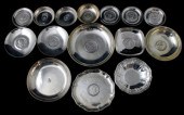 GROUP OF COIN INSET SILVER DISHES 1479b4