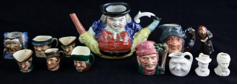EIGHT ROYAL DOULTON PIECES including a figure