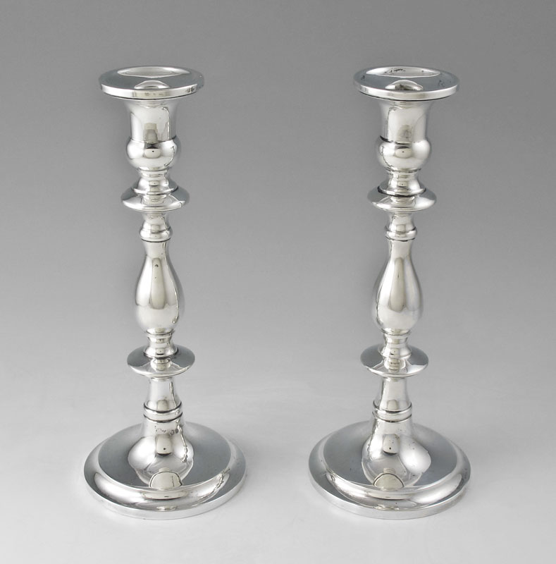 PAIR OF WEIGHTED STERLING CANDLESTICKS  147bdf