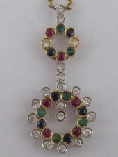 An 18 carat gold pendant set with 14ab4a