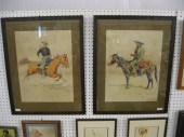 Pair of Frederic Remington Prints cowboys