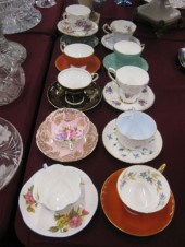 Collection of 11 Porcelain Cups & Saucers
