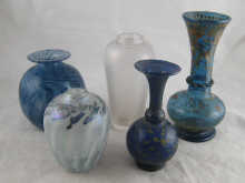 Three English studio glass vases 14b34c