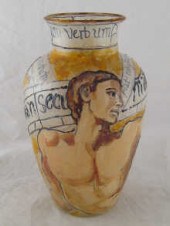 A large glass vase hand   14b34e