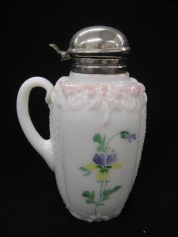 Victorian Milk Glass Syrup Pitcher 14b675