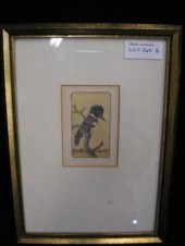 Benson B. Moore Etching Belted Kingfisher