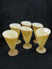 Set of 6 Figural Soda Fountain Glasses
