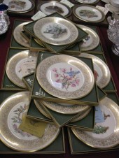 Set of 12 Lenox Boehm Bird Plates elaborate