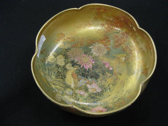 Japanese Satsuma Pottery Bowl intricate 14b986
