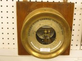 French Barometer ship style brass case