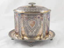 A Victorian silver plate biscuit 149c47