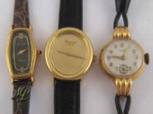 An 18ct gold ladys wrist watch by Choppard