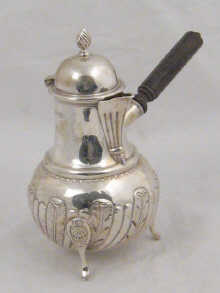 A hallmarked Victorian silver chocolate 149d76