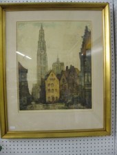 Alfred Van Neste Drypoint Etching listed