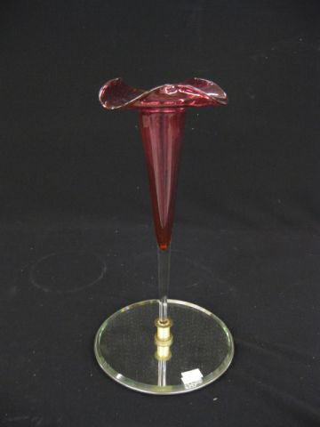 Victorian Cranberry Art Glass Epergne 14a193