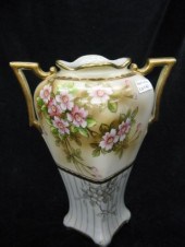 Nippon Handpainted Porcelain Vase deco