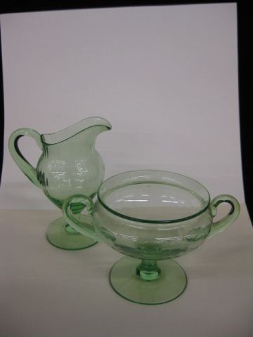 Steuben Green Art Glass Creamer 14a441