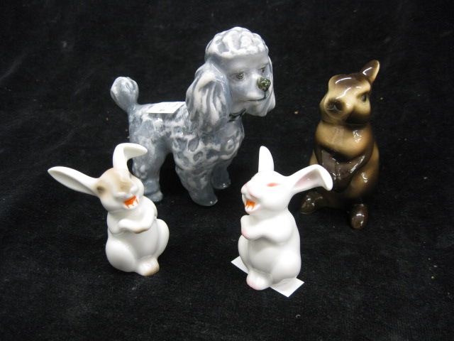 4 Animal Figurines 3 pc bunny 14a459
