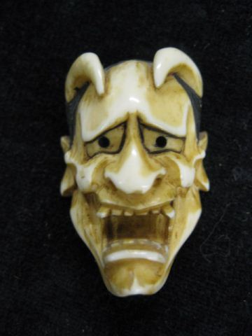 Carved Ivory Netsuke of a Devil 14a480