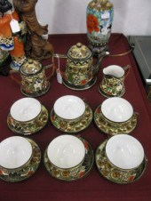Nippon Satsuma Style Porcelain Tea Set