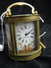 French Carriage Clock handpainted 14a4d2