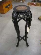 Chinese Carved Rosewood Table insetred