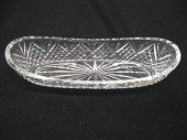Waterford Cut Crystal Celery Dish bent