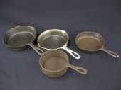 3 Cast Iron Skillets and a Pan.