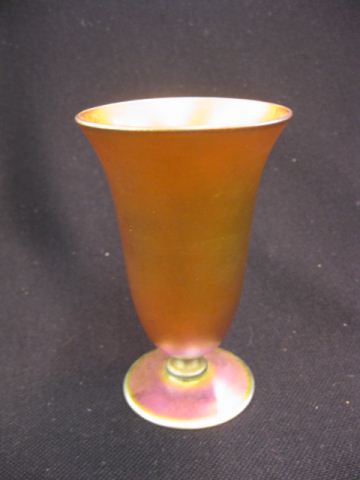 Steuben Aurene Art Glass Vase golden 14d621