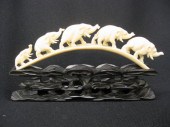 Carved Ivory Elephant Bridge Tusk