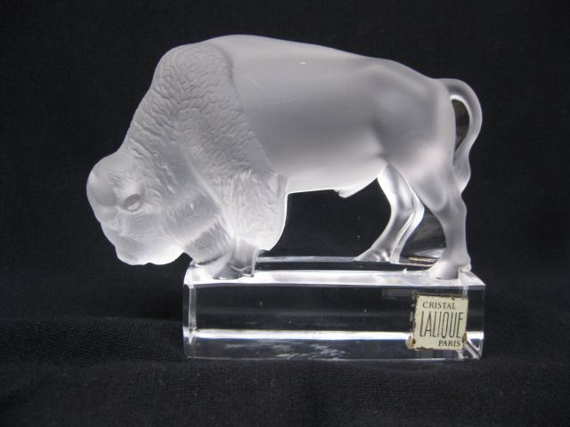 Lalique Crystal Figurine of a Buffalo
