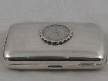 A silver cigar case measuring approx  14d94b