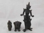 Three bronze Indian figures of various