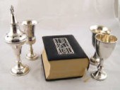 Judaica Three silver kiddush cups 14da03