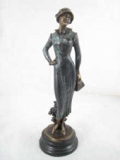 After F. Preiss a bronze figure of a
