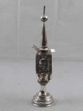 Judaica. A Russian silver spice tower