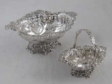 Two late Victorian pierced and embossed silver