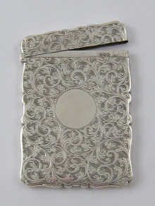 A late Victorian silver card case 14dfdb