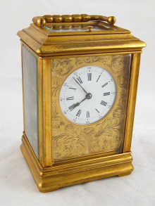 A gilt brass carriage clock with 14e177