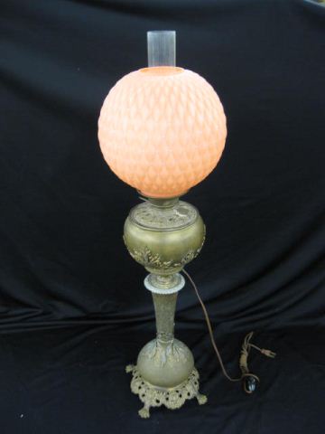 Victorian Banquet Lamp fancy metalwork 14e294