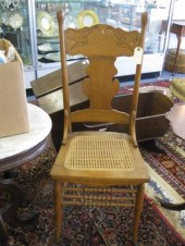 Victorian Oak Side Chair pressed back