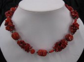 Red Coral Sterling Necklace rich 14e420