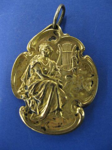 1903 Art Nouveau Music Award Medal pendant