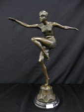 Art Deco Style Bronze of a Womanbalancing