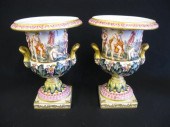 Pair of Capodimonte Porcelain Urns 14e638