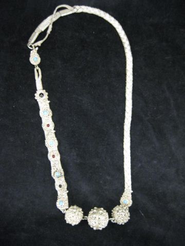 Elaborate Jeweled Persian Silver 14e676