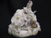 Italian Porcelain Lace Figurine seated