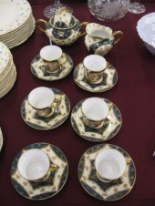 Austrian Porcelain Cups Saucers Creamer