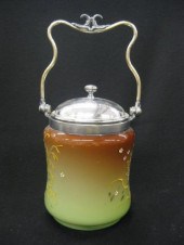 Victorian Art Glass Biscuit Jar 14c2c2