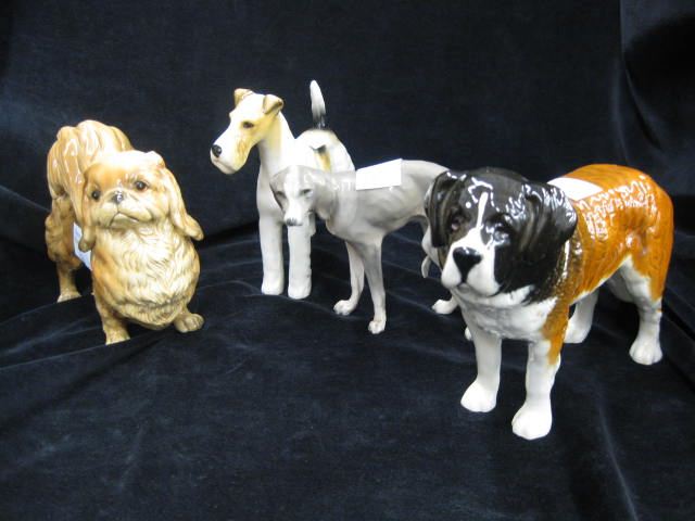 4 Dog Figurines Beswick & others tallest